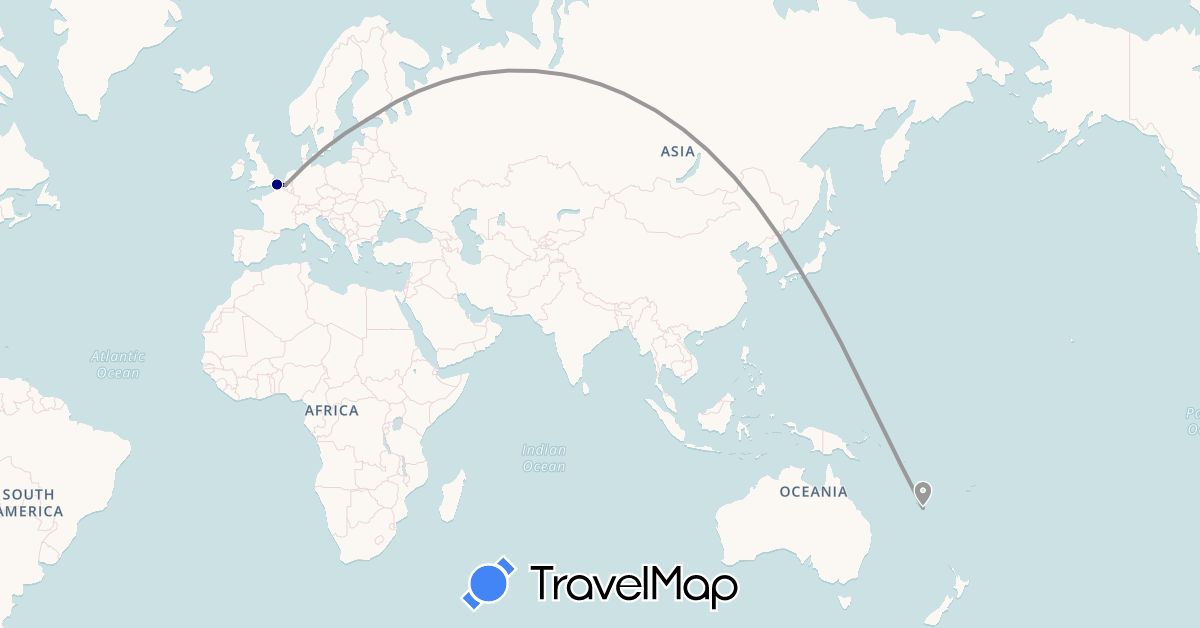 TravelMap itinerary: driving, plane in Belgium, Finland, France, Japan (Asia, Europe)